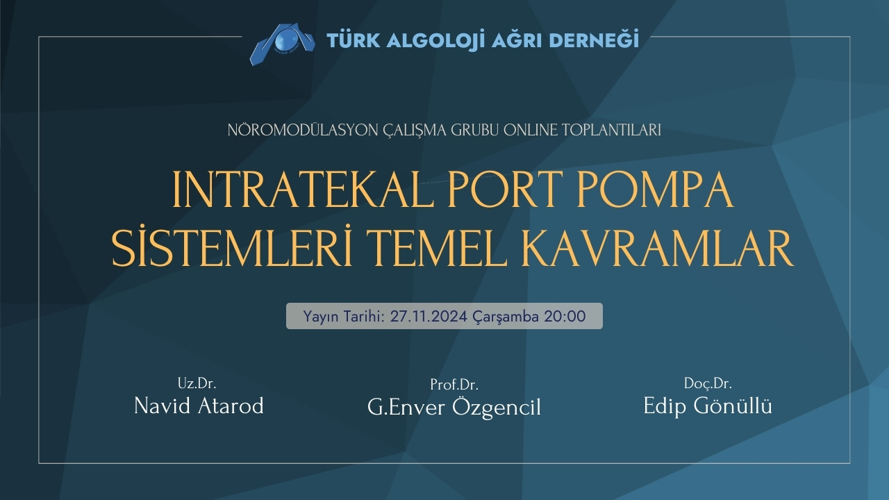 Intratekal Port Pompa Sistemleri Temel Kavramlar